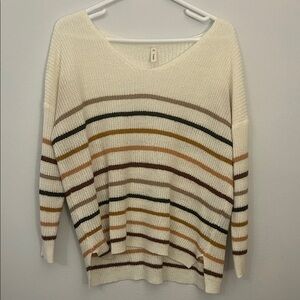 Striped V-Neck Sweater